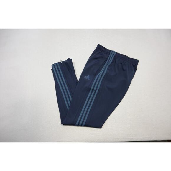 adidas Navy Blue Sweatpants with Teal Stripes - Picture 1 of 10